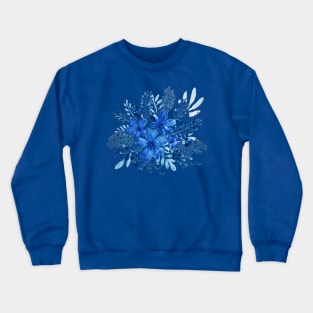 Design flow Blue flowers Crewneck Sweatshirt